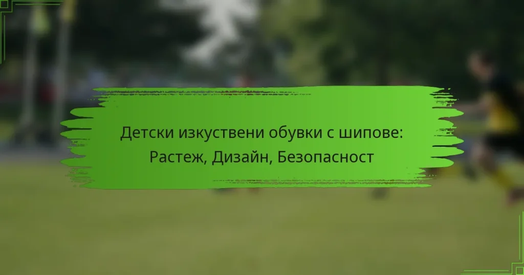 Детски изкуствени обувки с шипове: Растеж, Дизайн, Безопасност