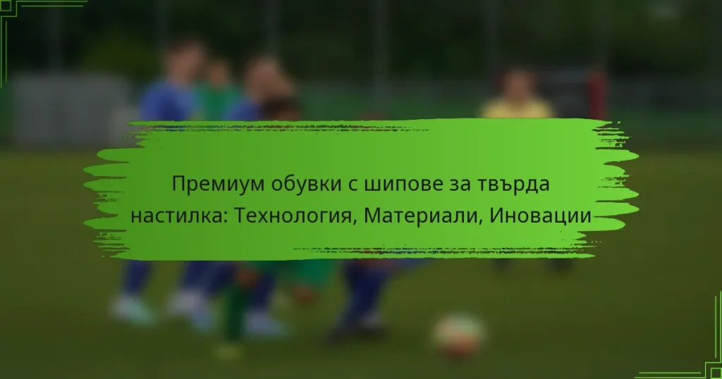 Премиум обувки с шипове за твърда настилка: Технология, Материали, Иновации