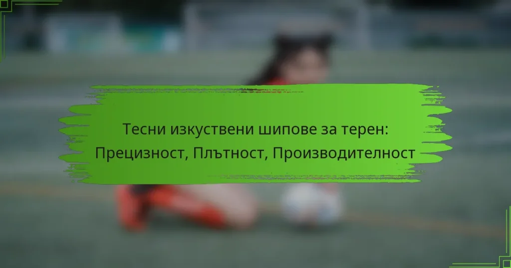 Тесни изкуствени шипове за терен: Прецизност, Плътност, Производителност