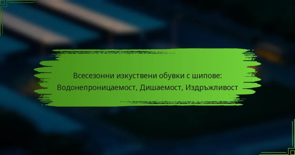 Всесезонни изкуствени обувки с шипове: Водонепроницаемост, Дишаемост, Издръжливост