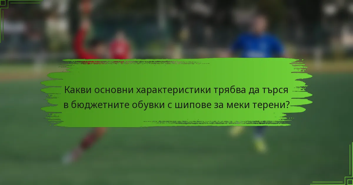 Какви основни характеристики трябва да търся в бюджетните обувки с шипове за меки терени?