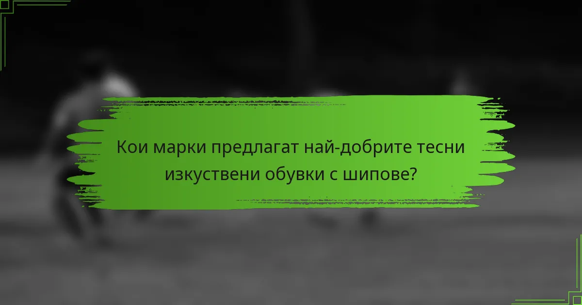 Кои марки предлагат най-добрите тесни изкуствени обувки с шипове?